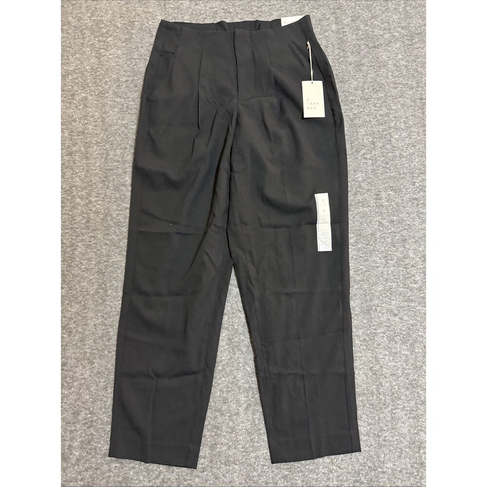 A New Day Women's Pants Tapered Stretch Leg High Rise Black Size 2